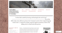 Desktop Screenshot of faithbibleministriesblog.com